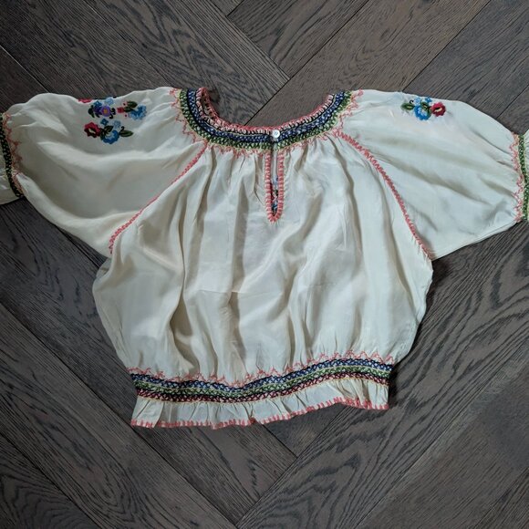 Doen Antonella Blouse - Rare Cream / Rainbow Colorway - Picture 3 of 6